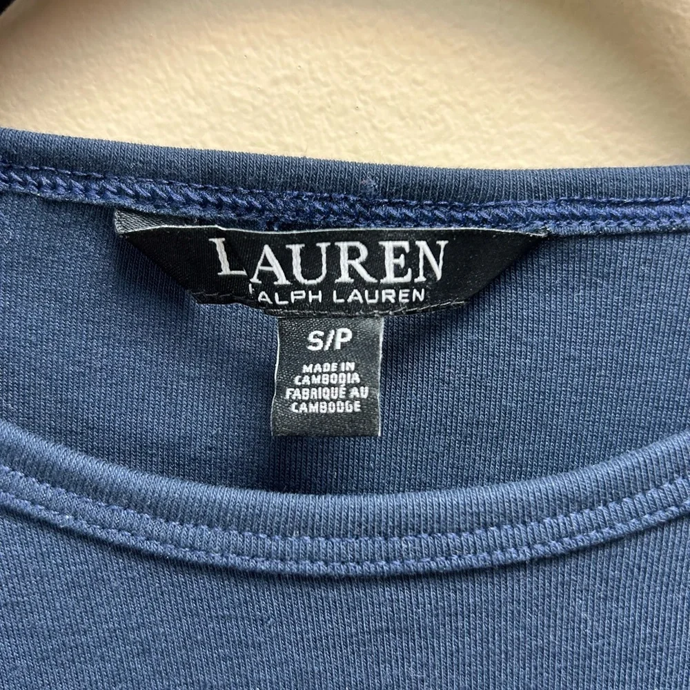 Lauren Ralph Lauren (Black Label) Navy Short Sleeve Tee - Picture 4 of 6